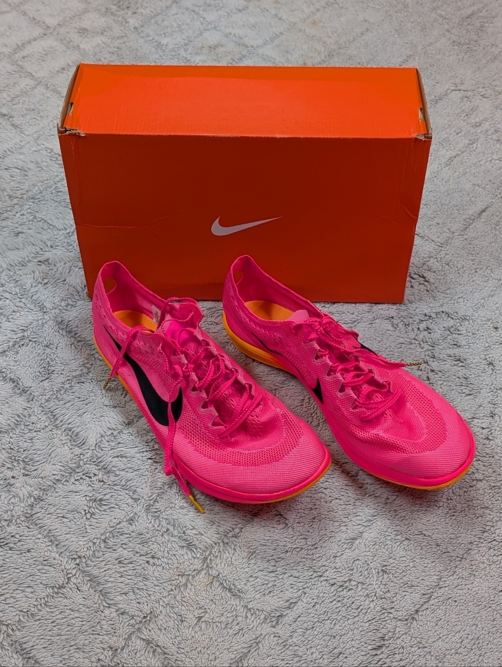 Nike ZoomX Dragonfly Hyper Pink Black Track Field Spikes Mens 12 CV0400-600 NEW